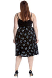 Plus Size Teal Floral Midi Skirt For Women  - Dropwear