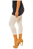 Turquoise Plus Size 3/4 Length Cropped Leggings For Women 20-22 - Dropwear