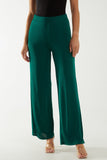 Camel Wide Leg Acetate Trousers For Women ONE SIZE - Dropwear