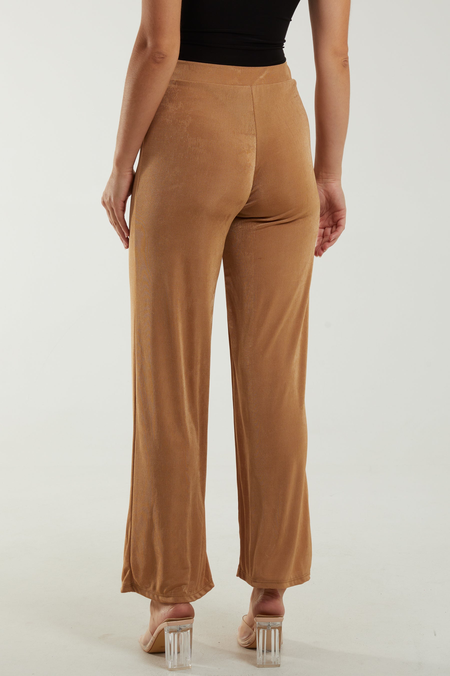 Wide Leg Acetate Trousers For Women  - Dropwear