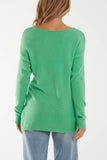 Ribbed Star Jumper For Women  - Dropwear