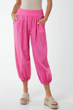 Button Pocket Detail Harem Pants For Women  - Dropwear