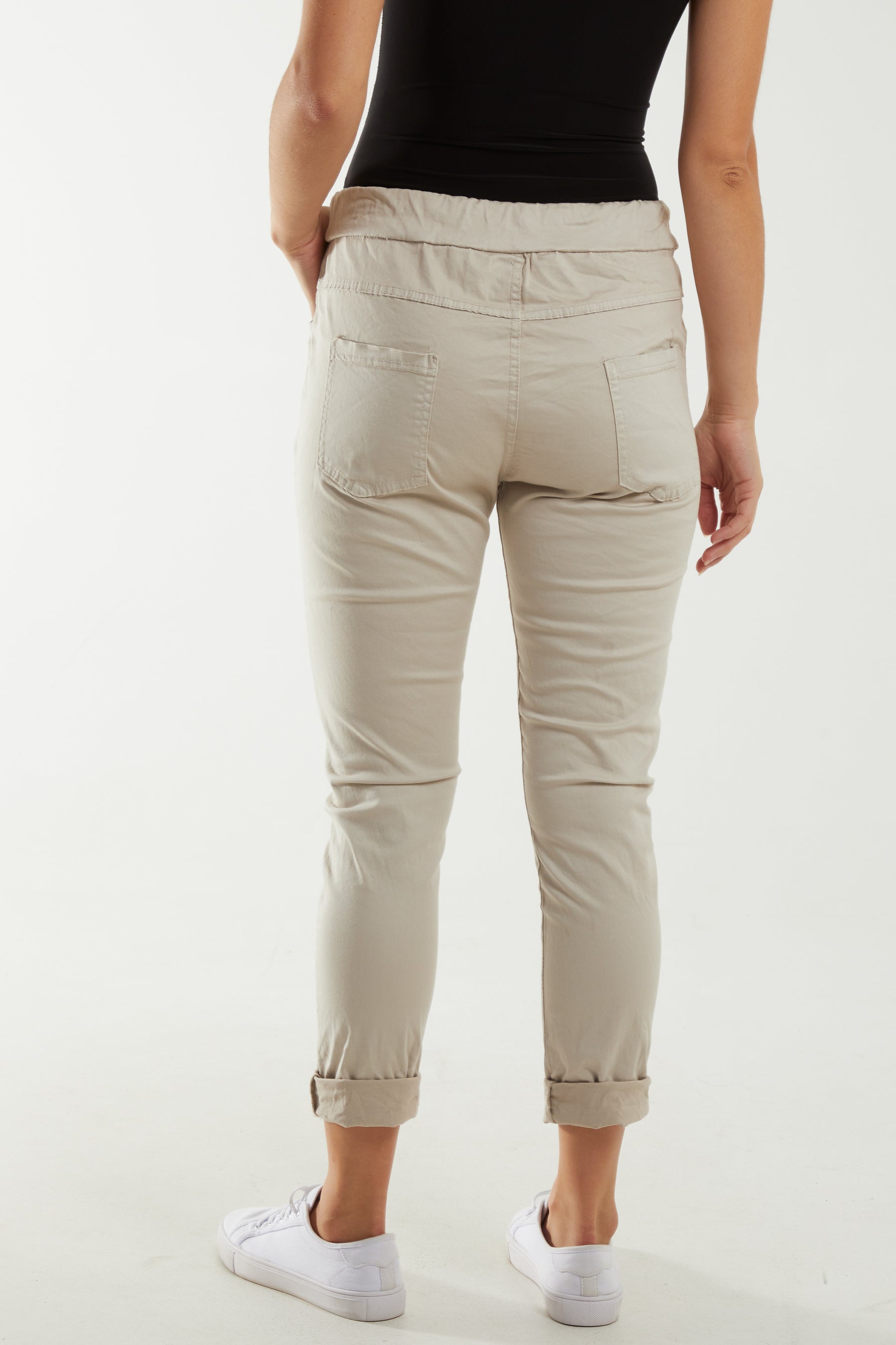 Chocolate Magic Drawstring Pockets Crushed Trouser For Women ONE SIZE - Dropwear