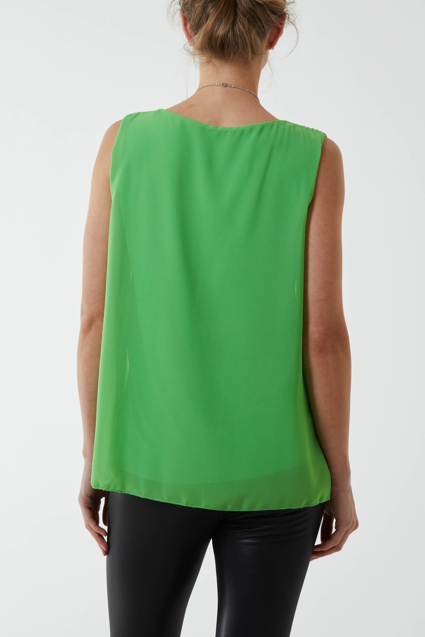 Pleated Necklace Vest For Women  - Dropwear