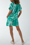 Tie Dye Co-Ord Set with Shorts For Women  - Dropwear