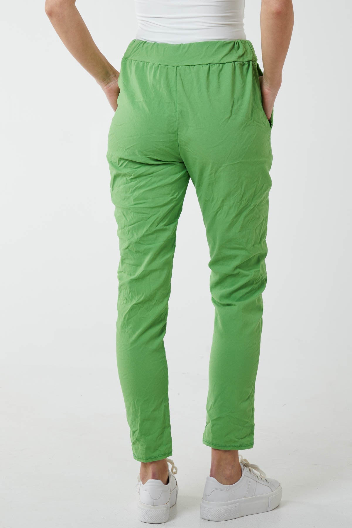 Magic Plain Super Stretch Crushed Trousers For Women  - Dropwear