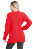 Red Cable Knitted Button Cardigan For Women 12-14 - Dropwear