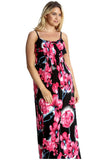 Plus Size Tank Top Floral Maxi Dress For Women  - Dropwear