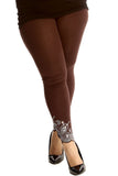 Light Grey Plus Size Sequin Stretch Leggings For Women 20-22 - Dropwear