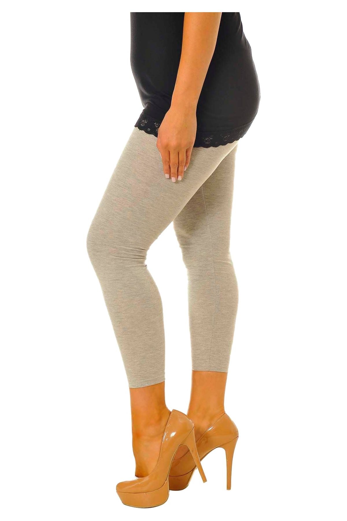 Red Plus Size 3/4 Length Cropped Leggings For Women 28-30 - Dropwear
