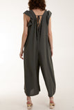 Ruffle Sleeve Wide Leg Jumpsuit For Women  - Dropwear