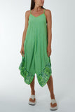 Orange Cami Hanky Hem Midi Dress For Women ONE SIZE - Dropwear