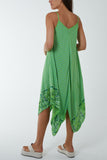 Beige Cami Hanky Hem Midi Dress For Women ONE SIZE - Dropwear