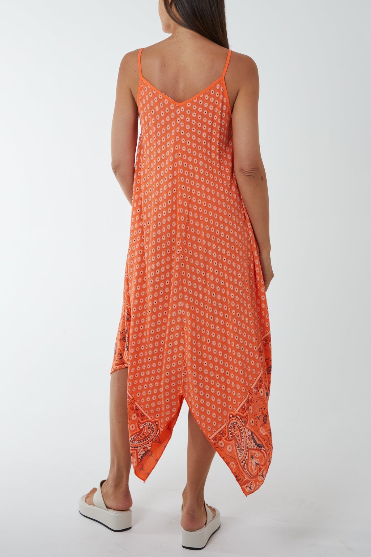 Khaki Cami Hanky Hem Midi Dress For Women ONE SIZE - Dropwear