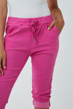 Glitter Drawstring Pocket Capri Trousers For Women  - Dropwear