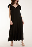 Ruffle Sleeve Wide Leg Jumpsuit For Women  - Dropwear