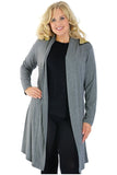 Purple Plus Size Long Sleeve Spike Maxi Cardigan For Women 16-18 - Dropwear