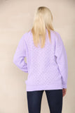 Turquoise Chunky Cable Knit Long Sleeve Cardigan For Women 20-22 - Dropwear