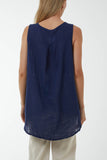Jade Oversized Sleeveless V-Neck  Top For Women ONE SIZE - Dropwear