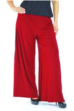 Purple Wide Leg Flared Plain Palazzo Trouser For Women 8-10 - Dropwear