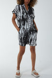 Tie Dye Co-Ord Set with Shorts For Women  - Dropwear