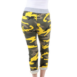 Orange Italian Camouflage Print Trousers For Women 22 - Dropwear
