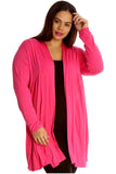 Plus Size Lace Back Open Pleated Cardigan For Women  - Dropwear