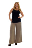 Cerise Wide Leg Flared Plain Palazzo Trouser For Women 12-14 - Dropwear