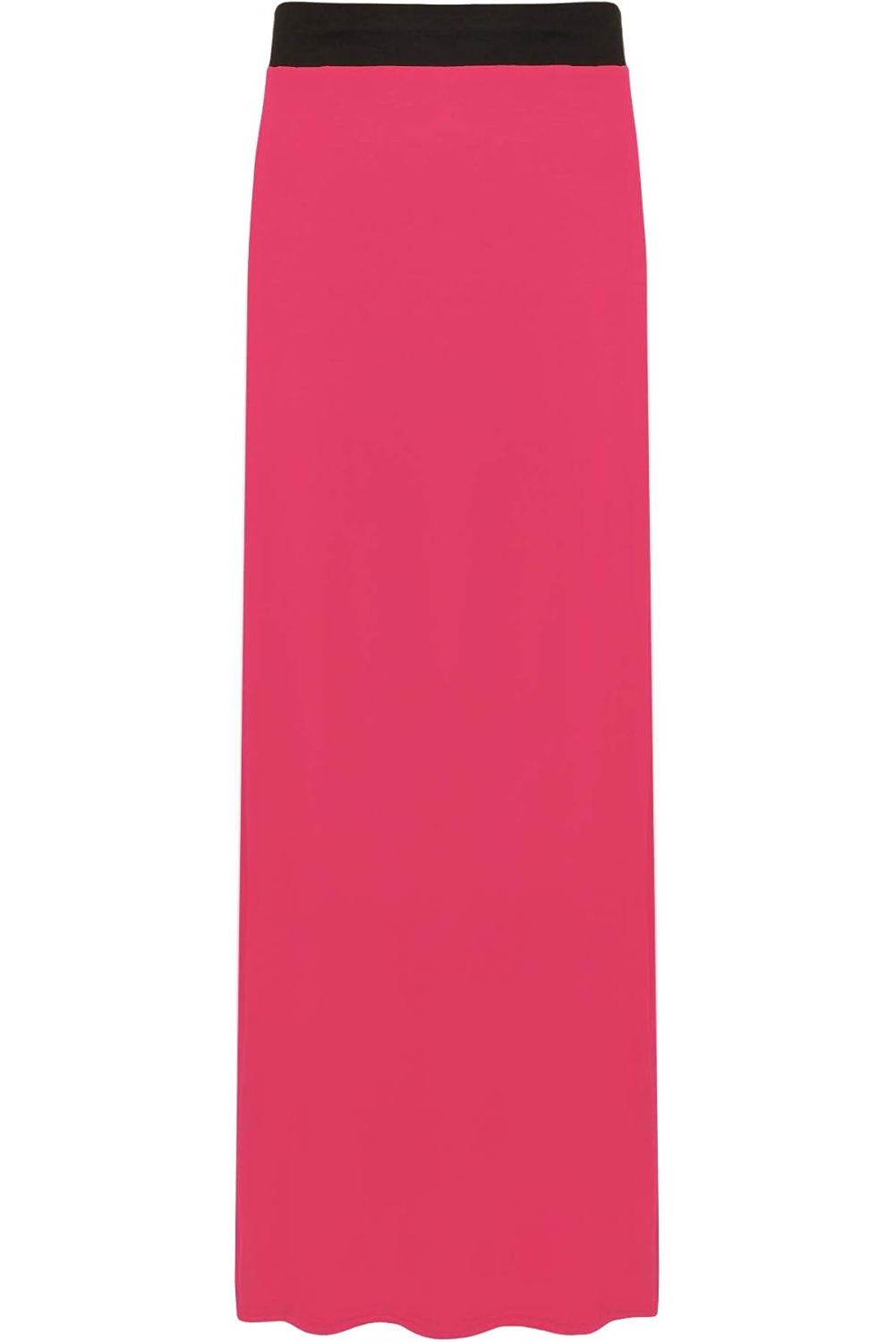 Wine Plus Size Pencil Long Maxi Skirt Elasticated Waist For Women 20-22 - Dropwear