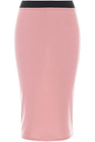 Teal Plus Size Plain Stretch Pencil Midi Skirt For Women 20-22 - Dropwear