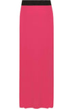 Wine Plus Size Pencil Long Maxi Skirt Elasticated Waist For Women 24-26 - Dropwear
