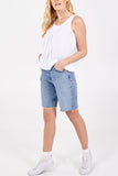 Grey Balloon Ruffle Neck Vest For Women ONE SIZE - Dropwear