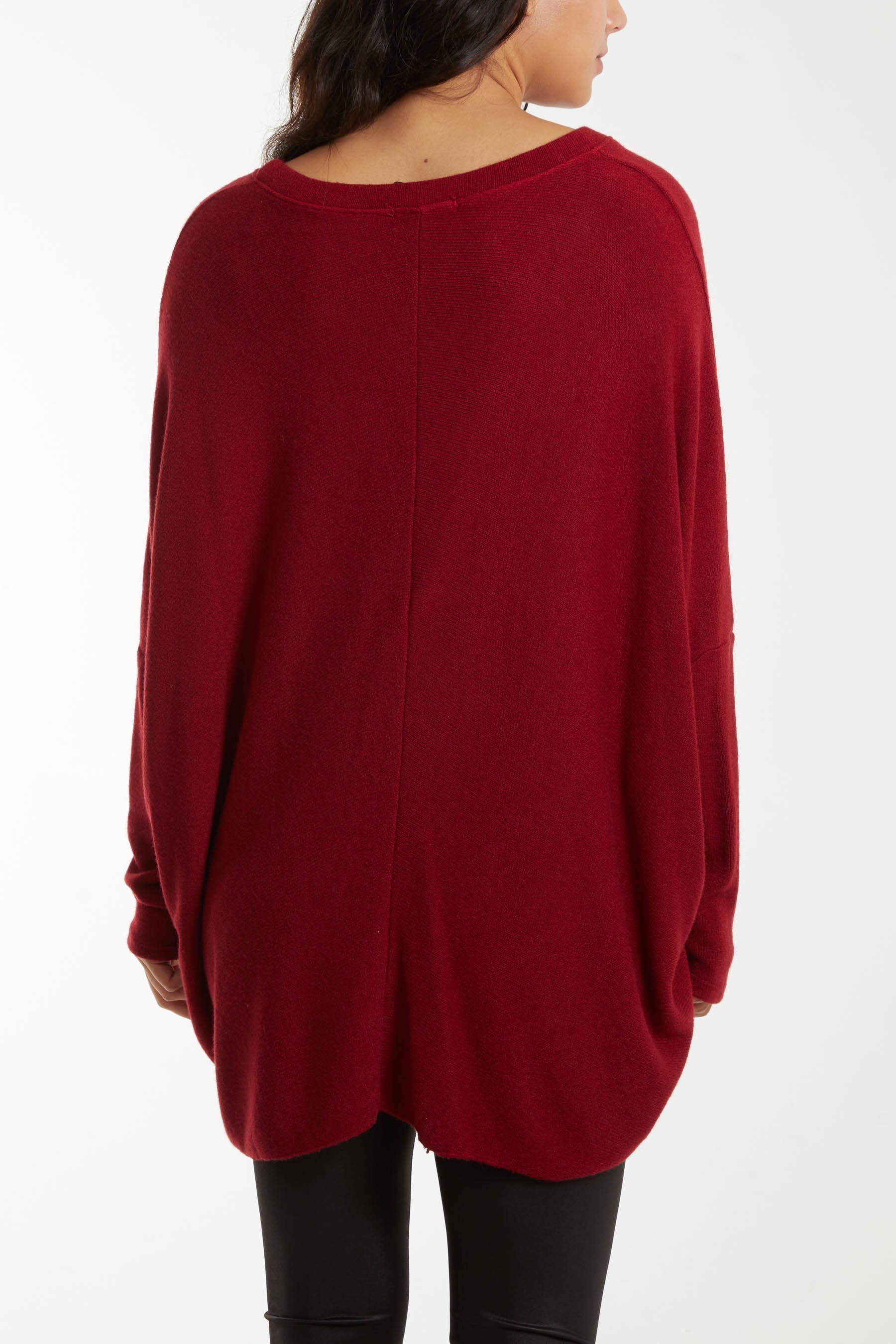 Asymmetric Hem Oversized Jumper For Women  - Dropwear