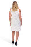 Purple Floral Lace Sequin Ladies Sleeveless Party Dress For Women 16-18 - Dropwear