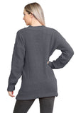 Cable Knitted Button Cardigan For Women  - Dropwear
