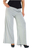 Teal Plus Size Wide Leg Flared Plain Palazzo Trouser For Women 16-18 - Dropwear