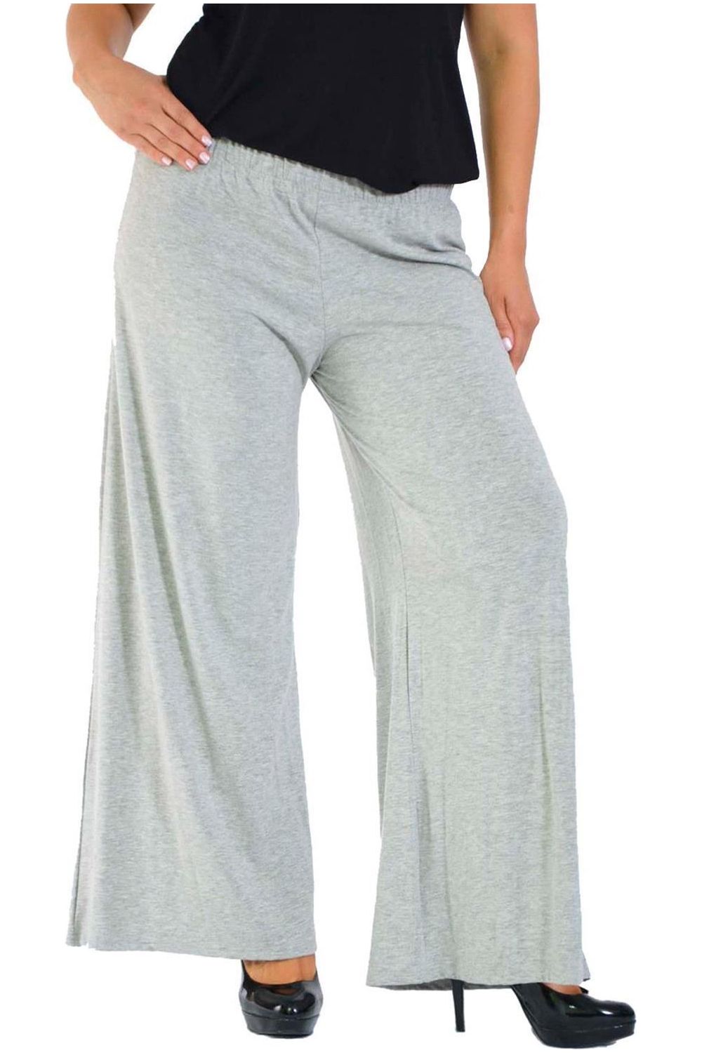 Khaki Green Wide Leg Flared Plain Palazzo Trouser For Women 8-10 - Dropwear