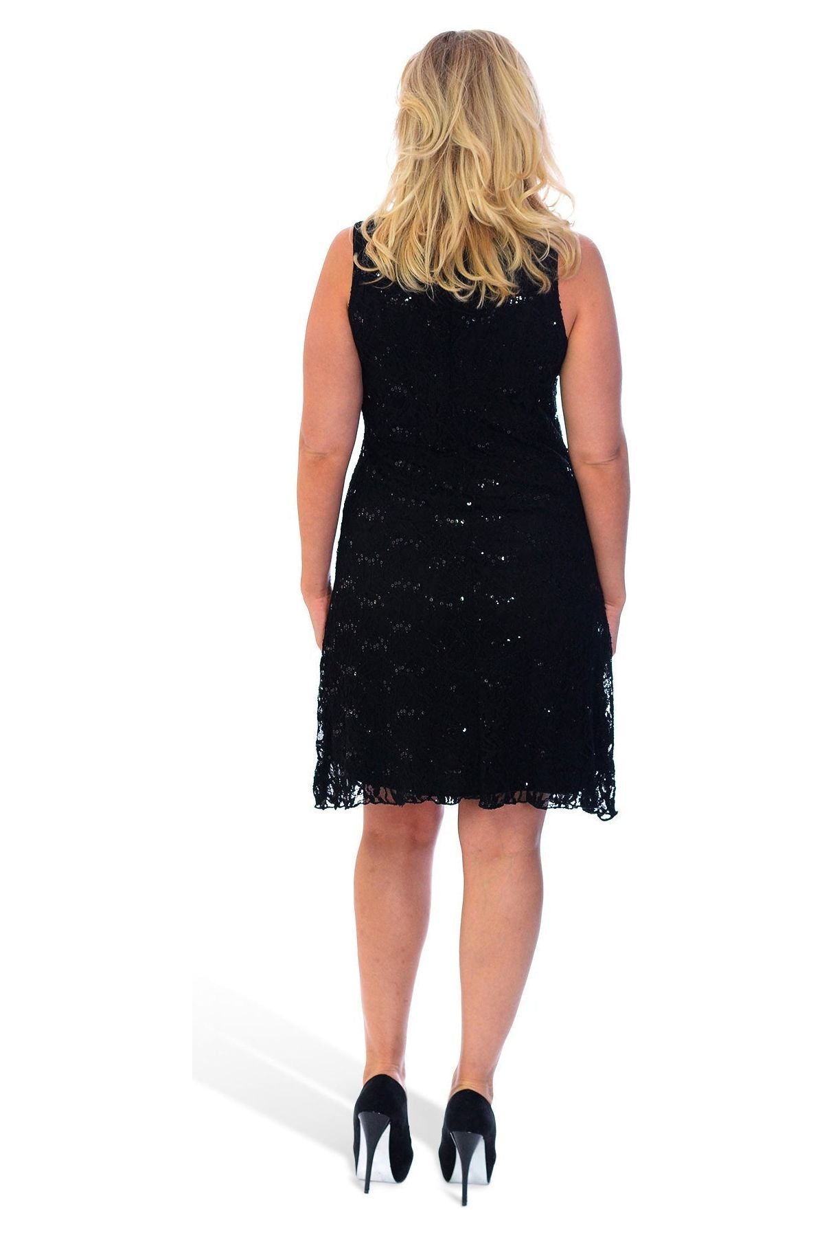 Red Flapper Lace Dress For Women 12-14 - Dropwear
