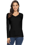 Mocha Plus Size Long Sleeve V Neck Top For Women 16-18 - Dropwear