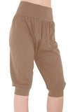 Charcoal Plus Size Cropped Harem Trousers For Women 20-22 - Dropwear