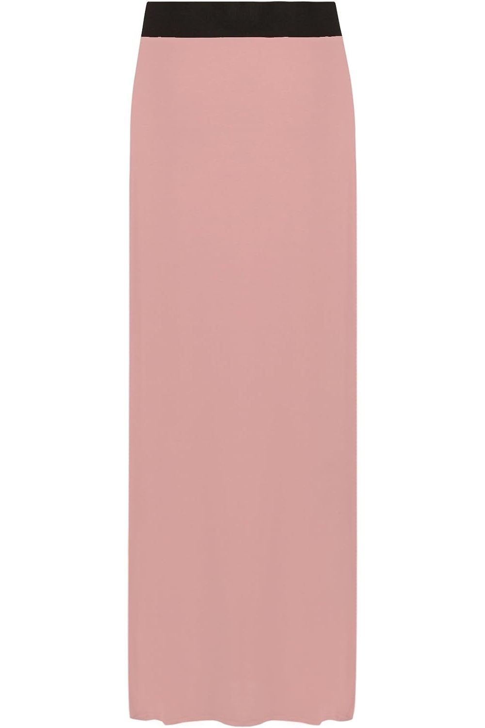 Dark Brown Plus Size Pencil Long Maxi Skirt Elasticated Waist For Women 16-18 - Dropwear