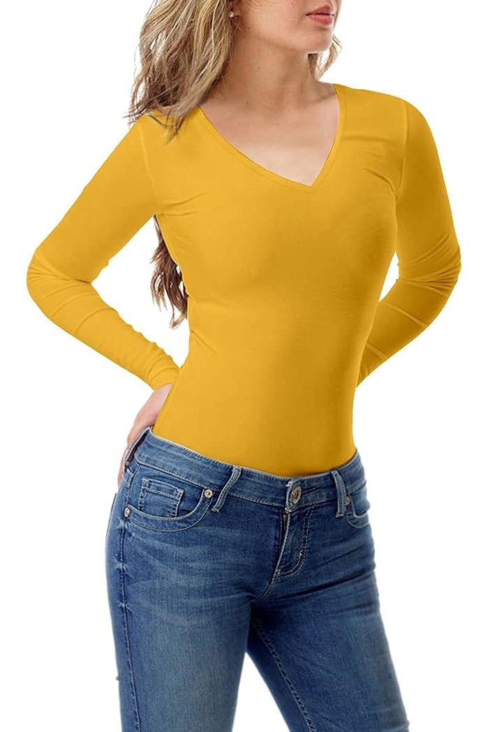Cerise Plus Size Long Sleeve V Neck Top For Women 16-18 - Dropwear