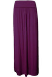 Navy Plus Size Pleated Fold Over High Waist Gypsy Long Maxi Skirt For Women 20-22 - Dropwear