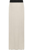 Blue Plus Size Pencil Long Maxi Skirt Elasticated Waist For Women 16-18 - Dropwear