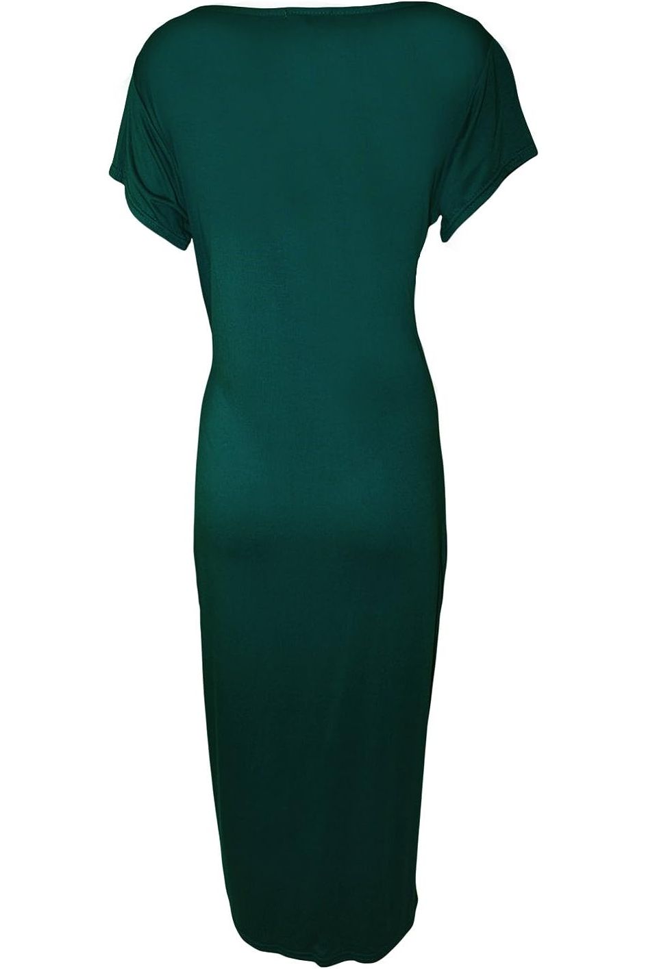Plain Short Sleeve Jersey Midi Dress For Women  - Dropwear
