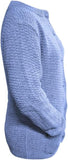 Pink Women's Knitted Winter Cardigan Long Sleeve Warmth with Crew Neck & Ribbed Knit For Women 8-10 - Dropwear