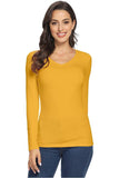 Coral Plus Size Long Sleeve V Neck Top For Women 16-18 - Dropwear