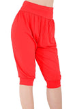 Brown Plus Size Cropped Harem Trousers For Women 20-22 - Dropwear