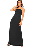 Black Strapless Sheering Maxi Dress For Women 8-10 - Dropwear