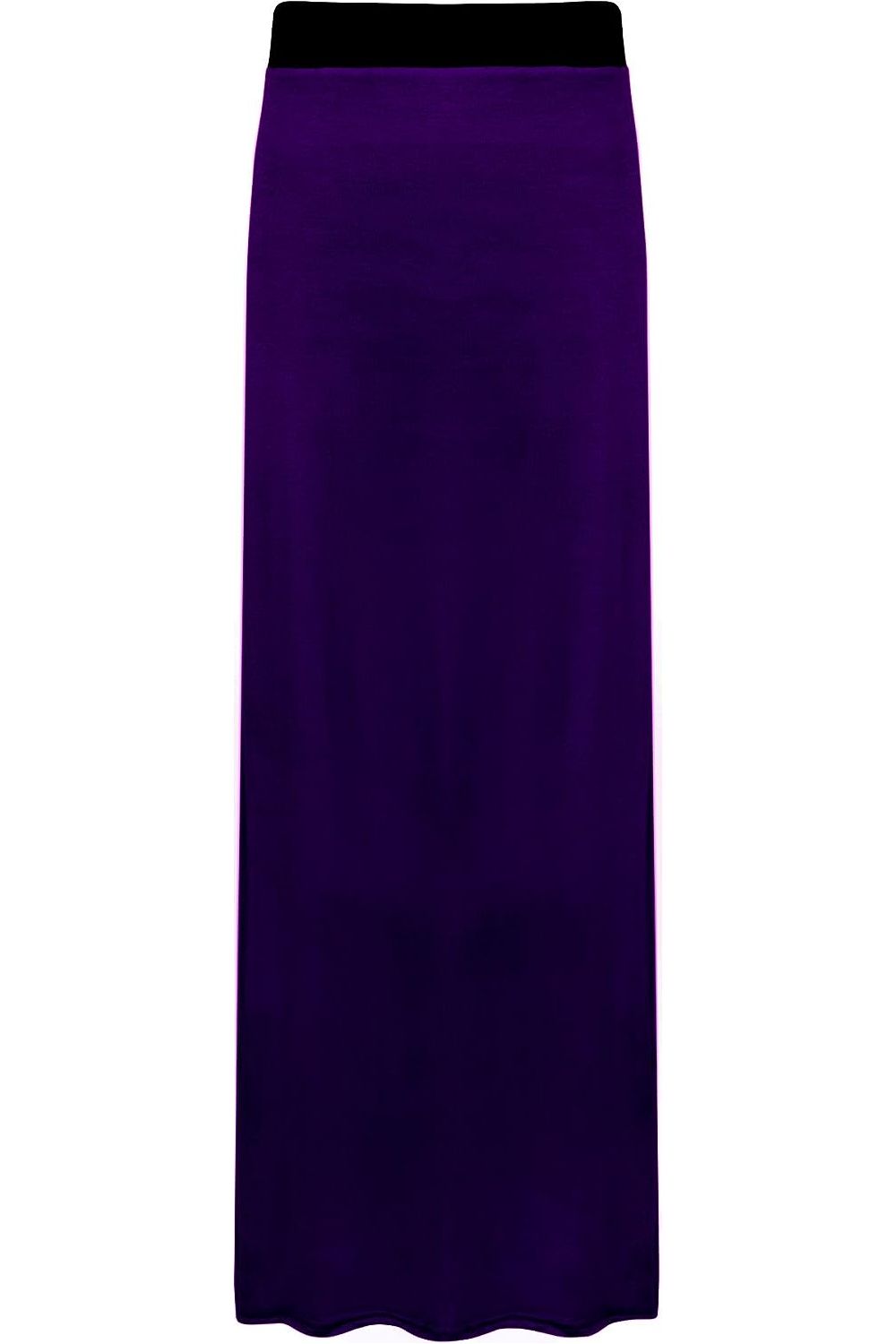 Dark Brown Plus Size Pencil Long Maxi Skirt Elasticated Waist For Women 20-22 - Dropwear